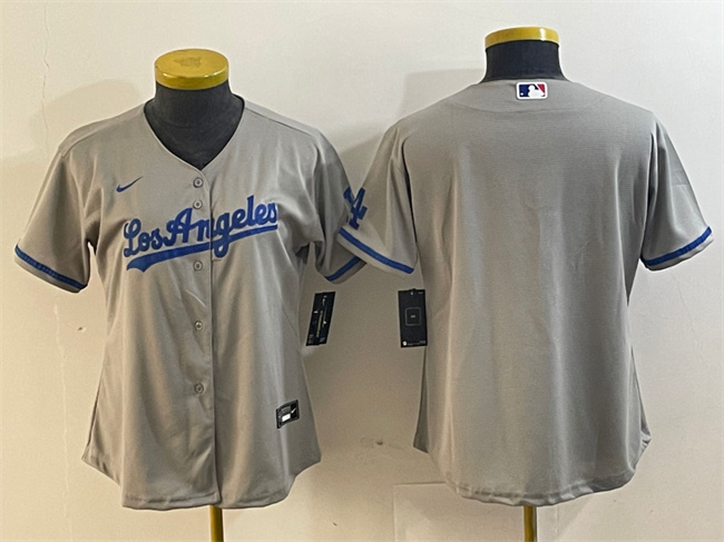 Youth Los Angeles Dodgers Blank Gray Stitched Jersey